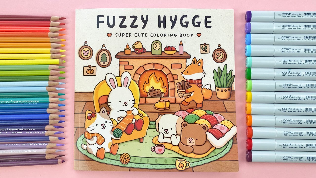 Я попробовала САМУЮ УЮТНУЮ раскраску, которую я когда-либо видела... *Fuzzy Hygge*
