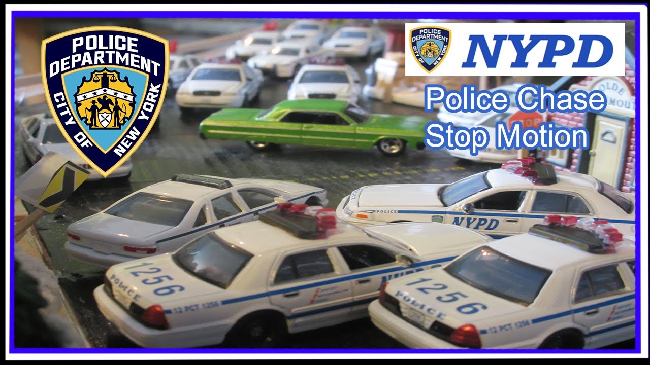 NYPD Police Chase - Stop Motion - Hot Wheels
