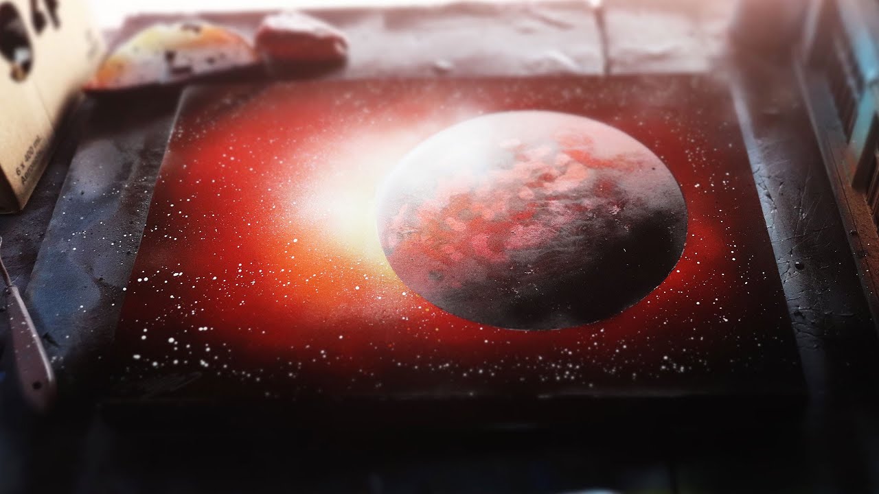The Blood Moon - Spray Paint Art