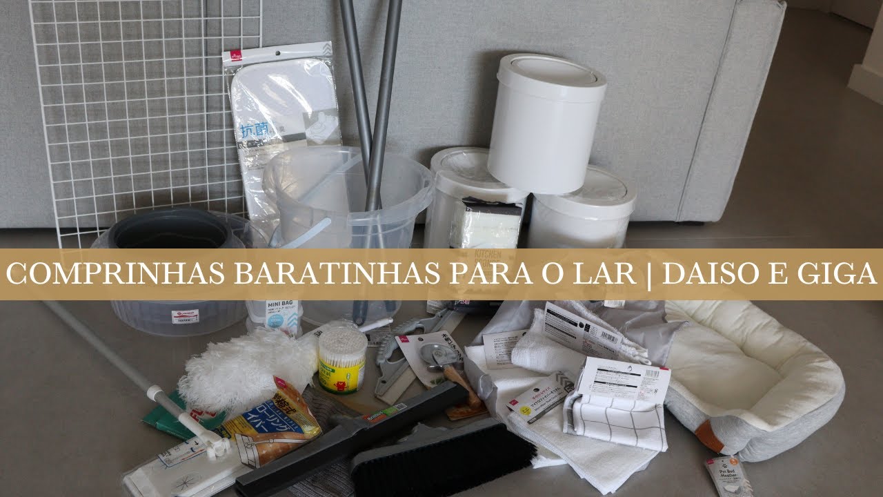 COMPRINHAS BARATINHAS PARA O LAR | Utilidade Doméstica, Itens de Lavanderia na Daiso e GIGA!