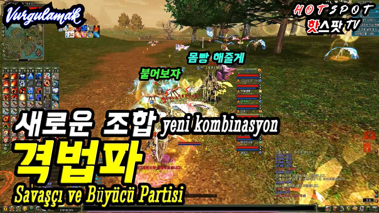 새로운 조합 격법파 yeni kombinasyon Savaşçı ve Büyücü Partisi [나이트온라인 Kore KnightOnline]