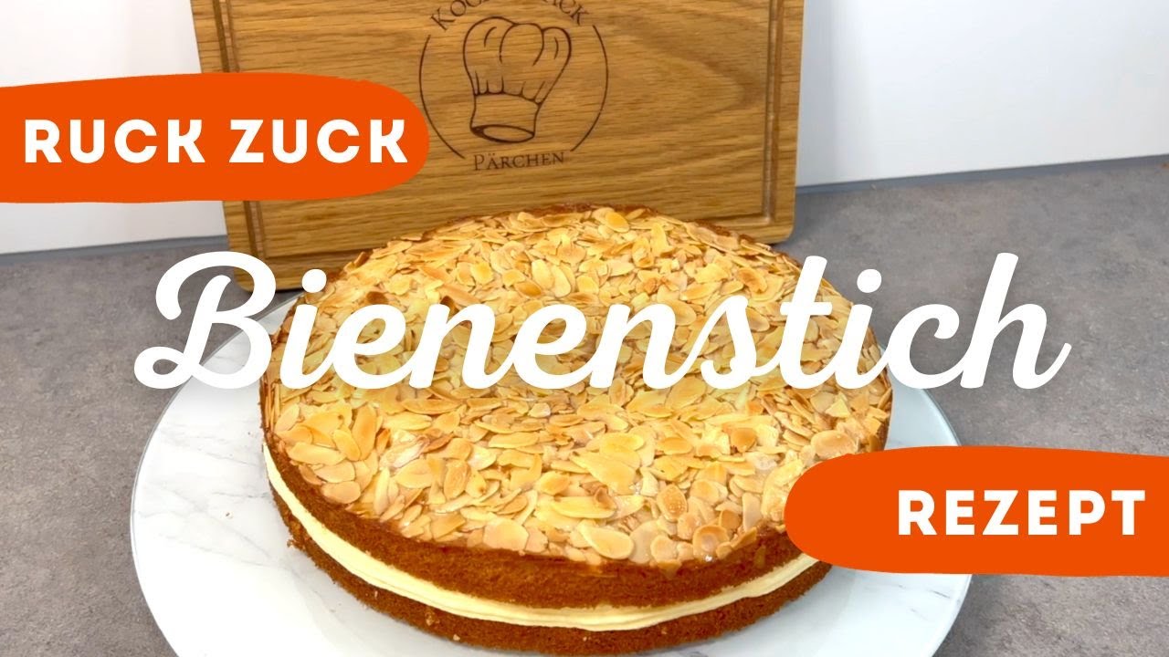 Unser beliebtes Rezept: Ruck Zuck Bienenstich 😍​ schnell, einfach & super lecker! Bienenstich Rezept