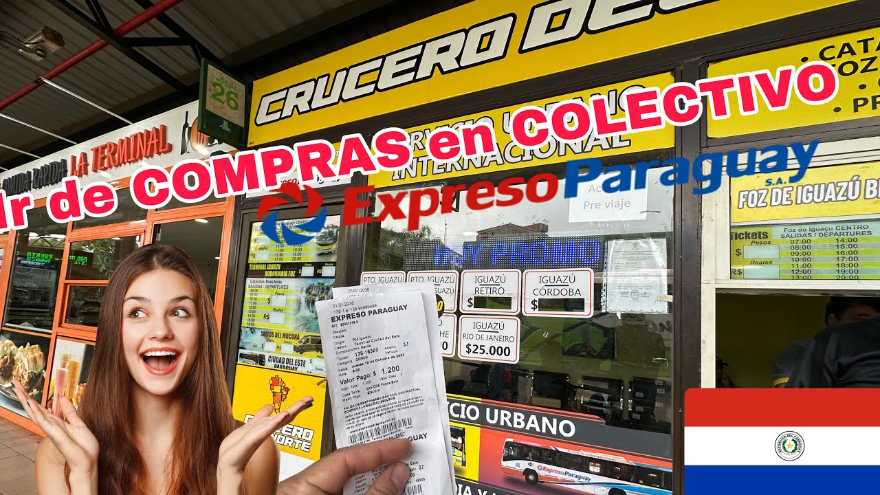 PASO a PASO como ir de COMPRAS a Paraguay 🇵🇾 desde Puerto Iguazú en colectivo (bus)