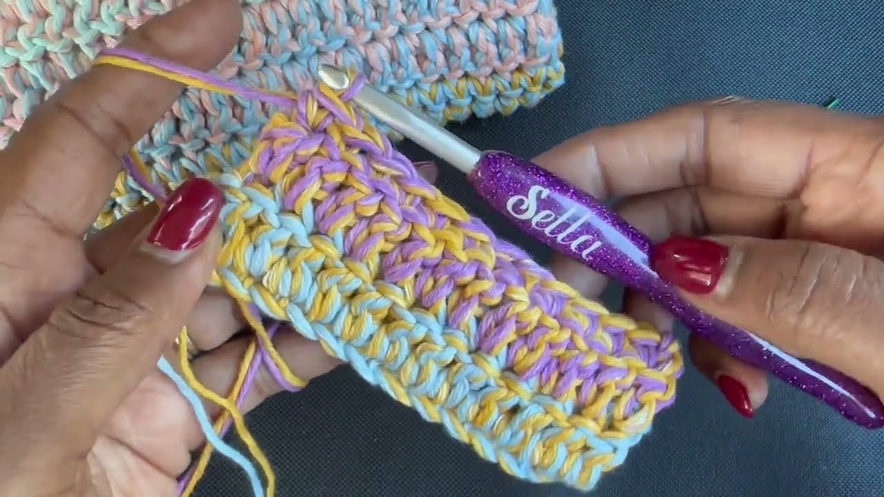 💜😃🧶 How to crochet thermal stitch to make hot pads/pot holders 😃💜🧶