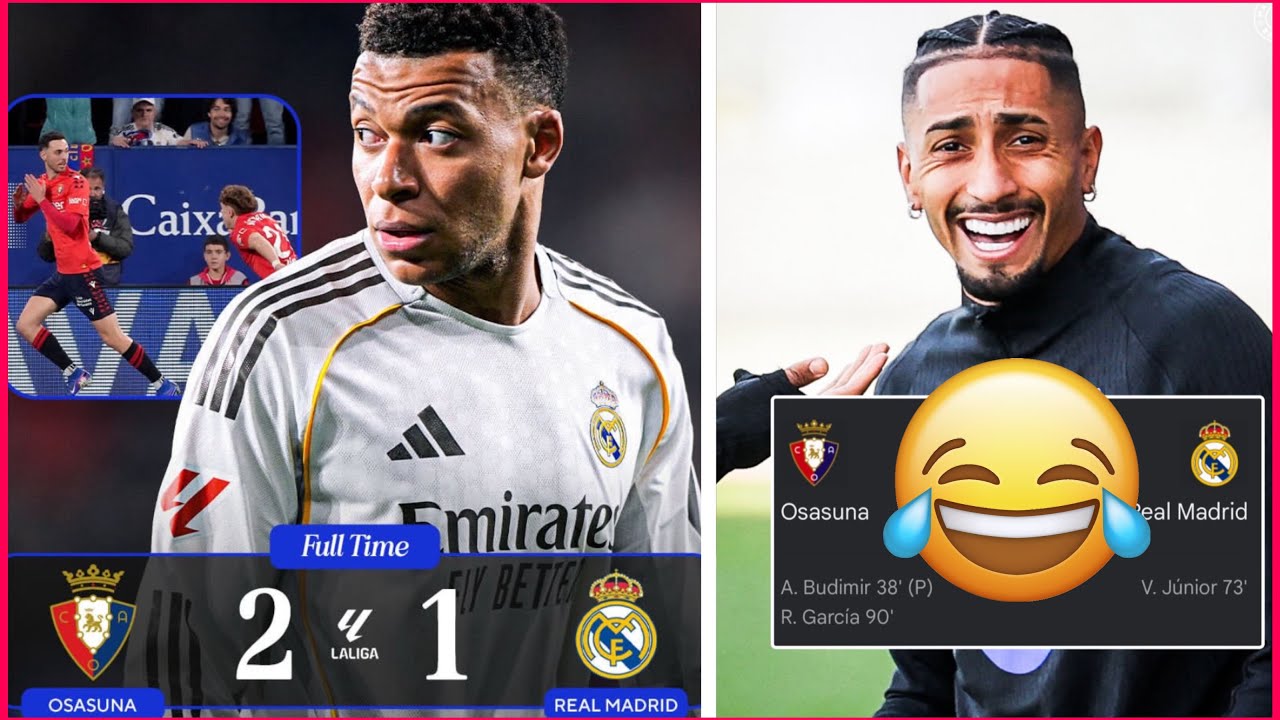 REAL MADRID 1-2 OSASUNA ! MBAPPÉ NUL ET LE BARÇA PEUT REPASSER DEVANT !