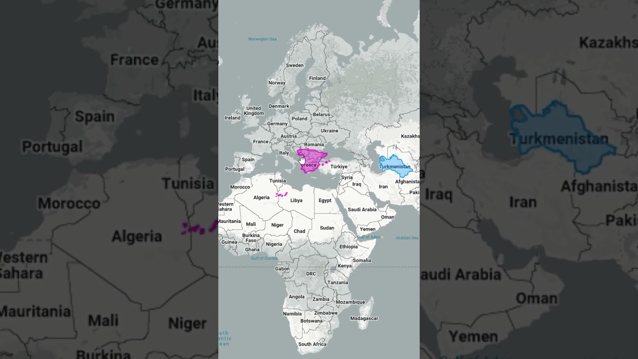 Turkmenistan &mdash; bigger than it seems #turkmenistan #history #map #World #Big #geography #travel