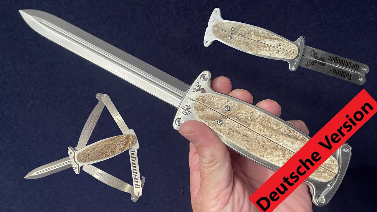 Beidseitig scharf... 18cm Klinge... LEGAL führbar? Häh? Der Taschen-Hirschfänger!