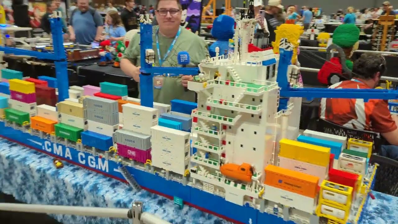 Huge LEGO CMA CGM Container Ship