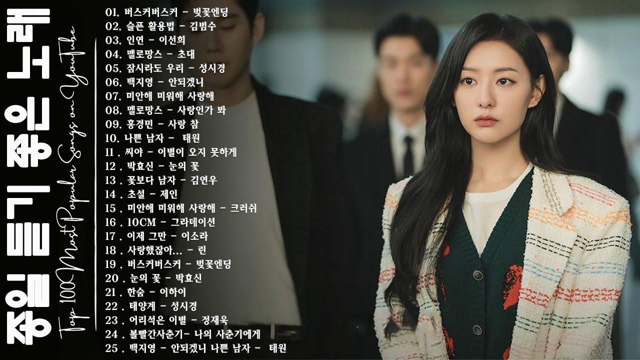 광고 없이 감상하는 BEST 100곡 💖 하루 종일 듣기 좋은 감성 발라드 플레이리스트 김범수 /임창정/박효신/성시경/ 백지영/ 더원/태연/박명수