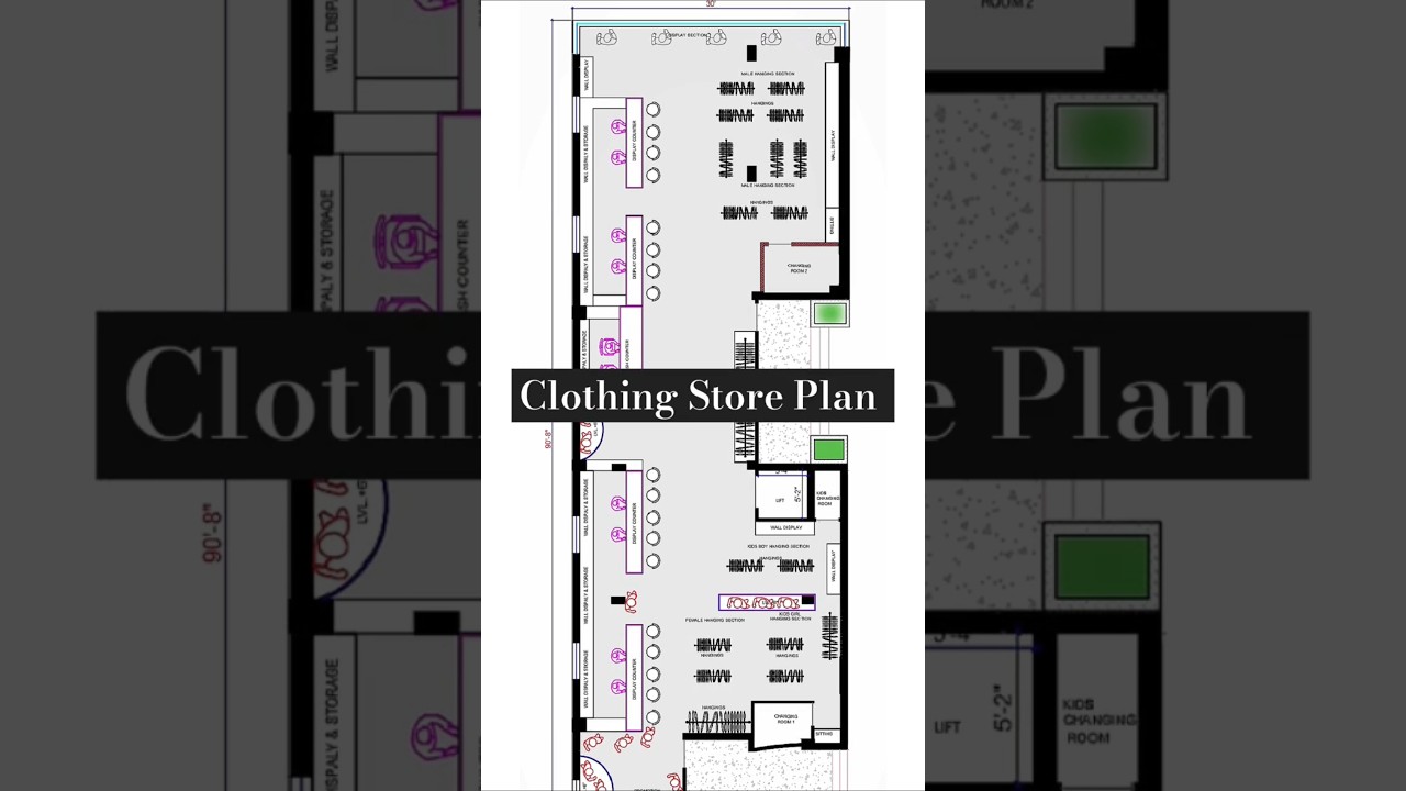 Clothing store Plan | Floor plan| Shop design | Naksha| 
