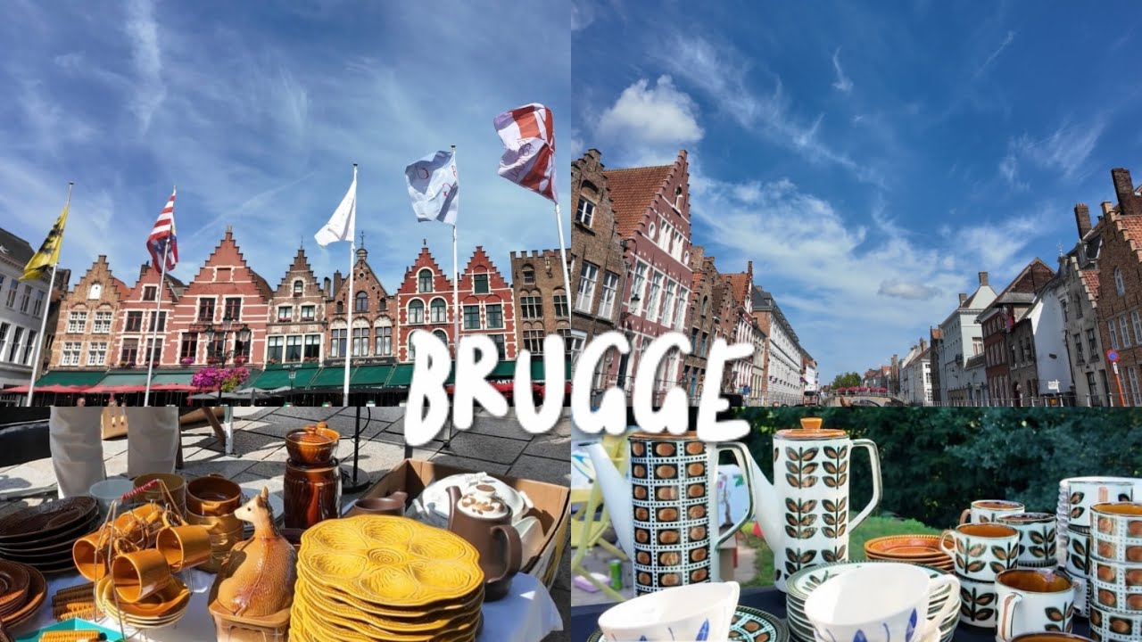 【ベルギー🇧🇪】ブルージュ蚤の市行ってきた🐕🩵