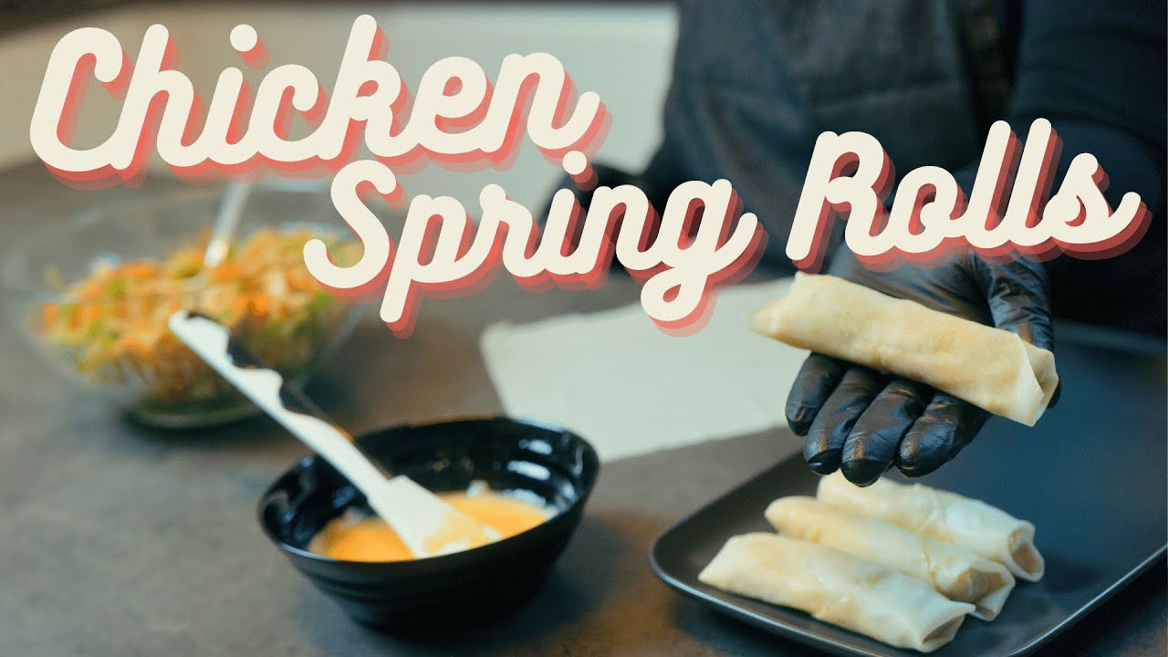 Chicken Spring Rolls Recipe | Recette de Rouleaux de Printemps au Poulet