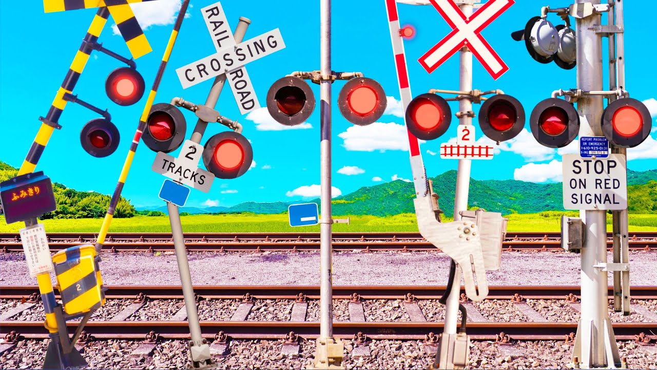 Tall Railroad Crossings Compete in Height 😂