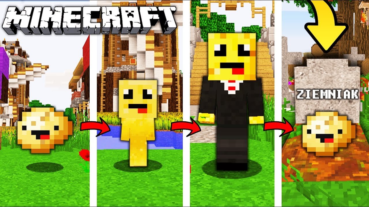 ŻYCIE ZIEMNIAKA W MINECRAFT || OD NARODZIN DO ŚMIERCI