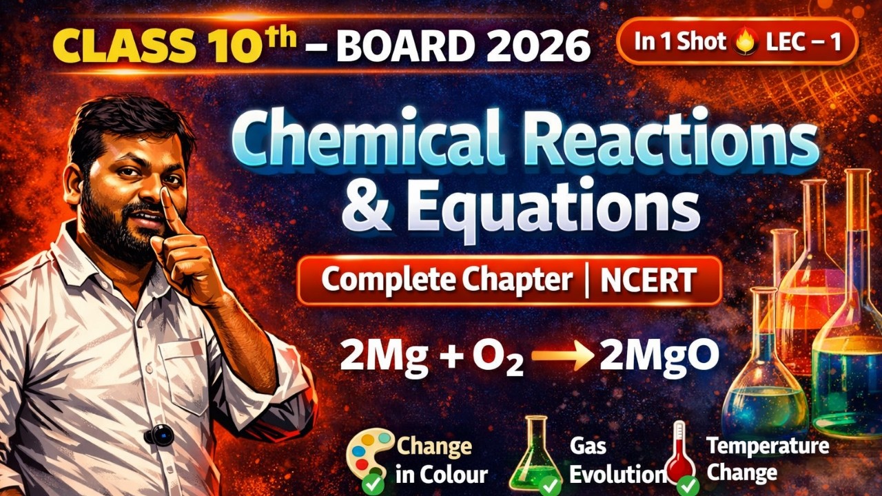 Class 10 Science Chapter 1: Chemical Reactions and Equations ONE SHOT | Boards 2026