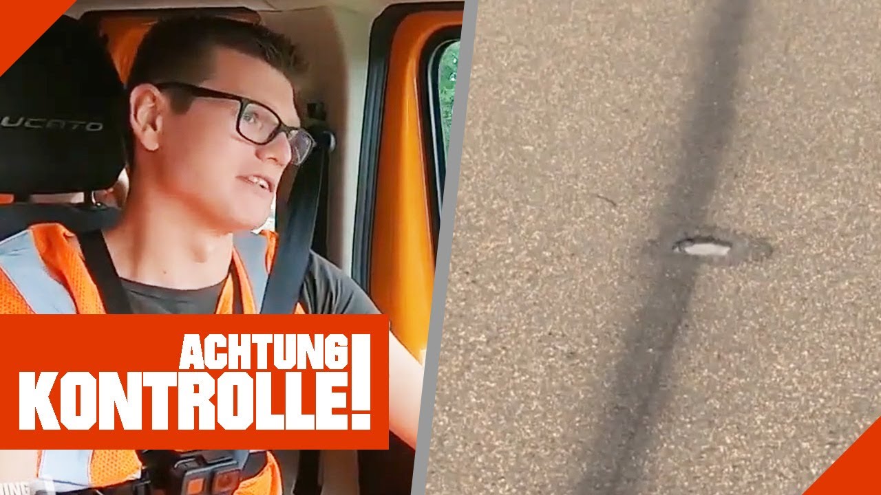 Gef&auml;hrliche &Ouml;lspur auf der Autobahn! | Achtung Kontrolle | Kabel Eins