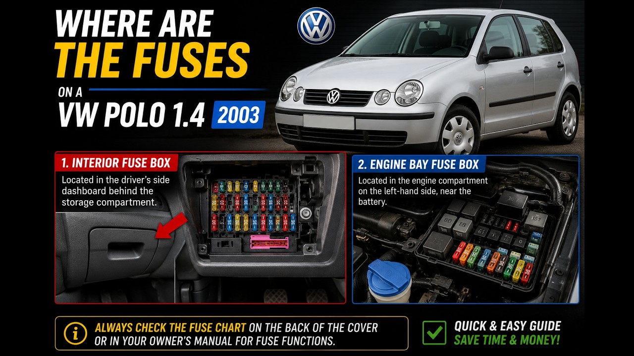 VW Polo 2003 1.4 fuses location