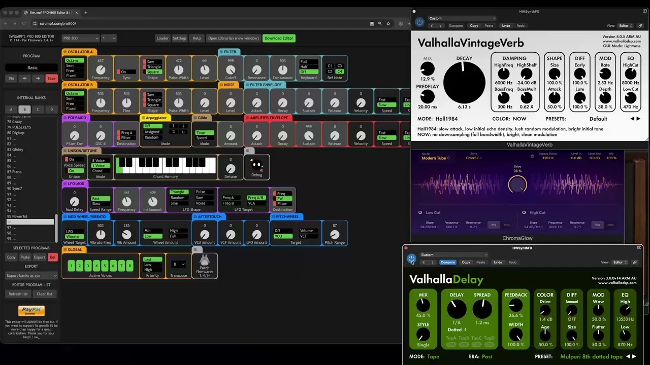 Behringer Pro-800 sound design and custom presets