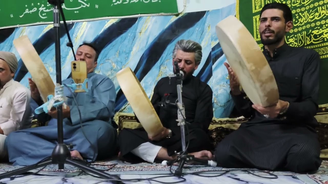 تكيه الشيخ صفر المداح عثمان الزكروط قصيده/يزوار النبي ريح النبي بيكم/ هنيا زيارتو واجب انهنيكم 