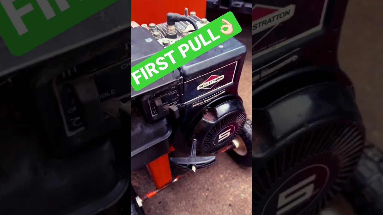 Briggs & Stratton 5 H.P. FIRST PULL START👍🏻 