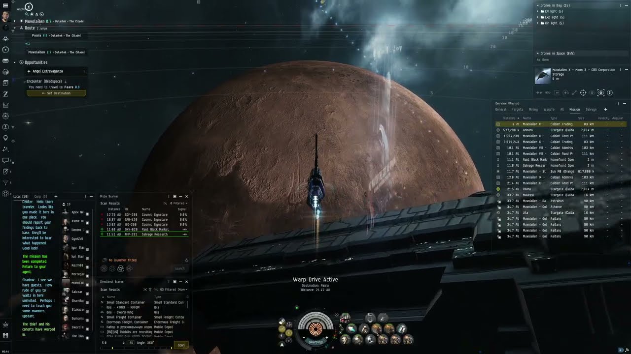 Eve Online - Tempest Level 4 mission gameplay - Angel Extravaganza