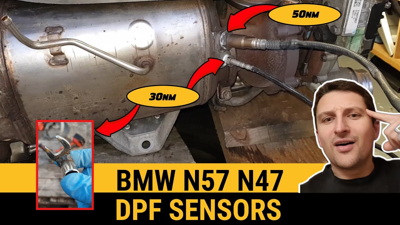 BMW N57 N47 DPF Filter Sensor Установка датчика температуры Как установить лямбда-зонд O2