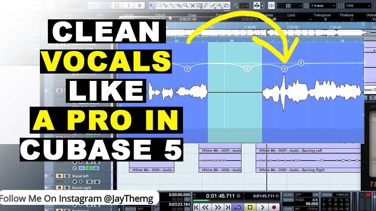 Как очистить вокал в Cubase 5