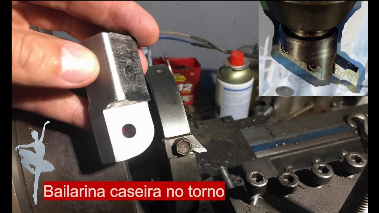 Fresando no torno - Bailarina caseira no torno