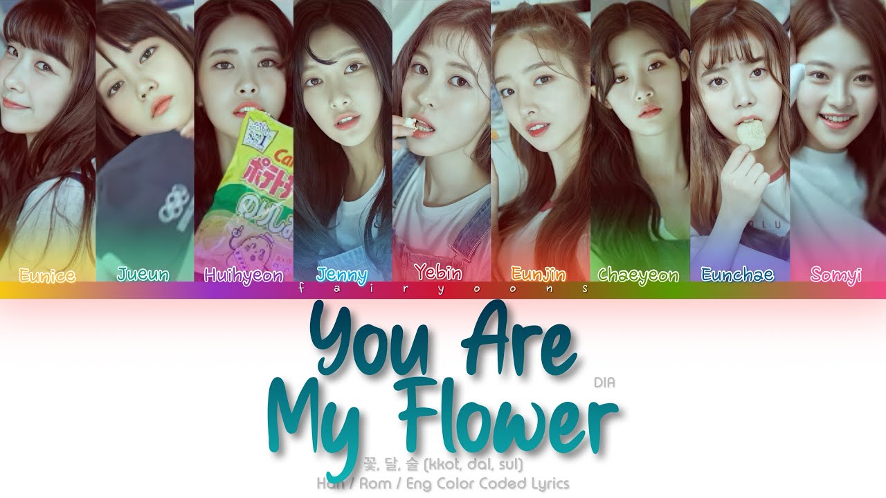 DIA (다이아) 꽃, 달, 술 (You Are My Flower) (DIA Ver.) Color Coded Lyrics (Han/Rom/Eng)