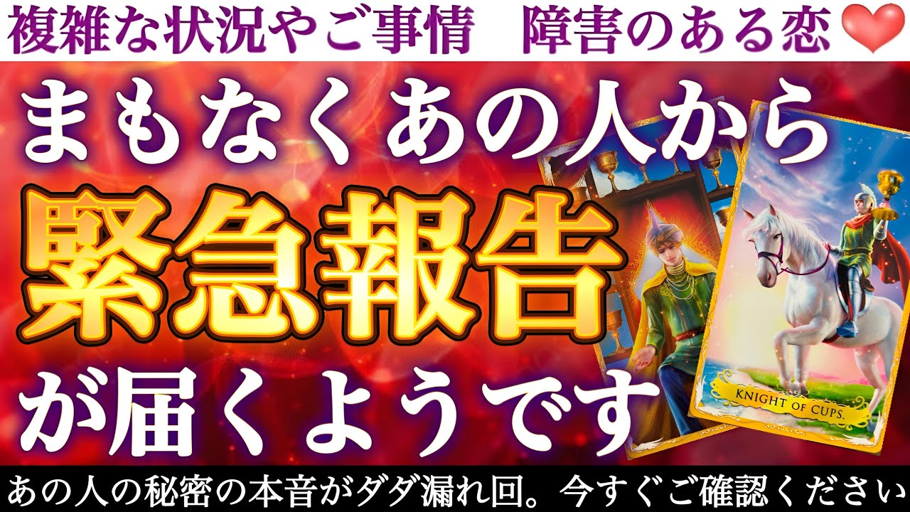 【ガチリアル回】ご想像の3倍上をいく緊急のお知らせです🥹まもなくあの人から緊急報告が届くようです❣️