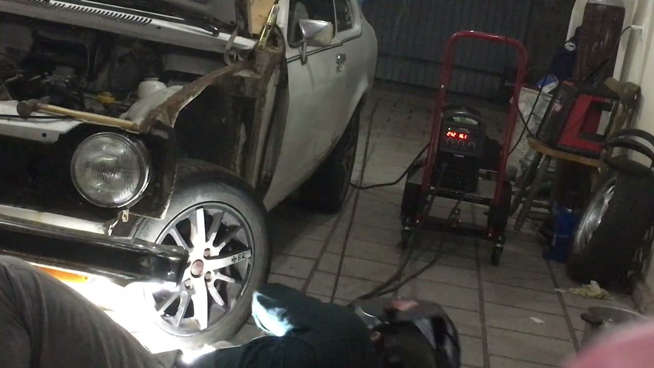 1980 Chevette Restoration welding driver side inner fender