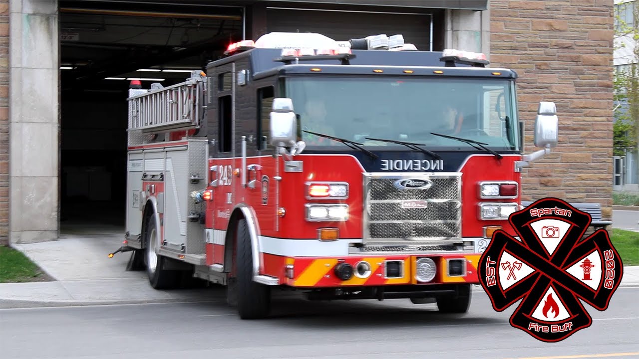 Ahuntsic l SIM pumper 249M responding to a car accident