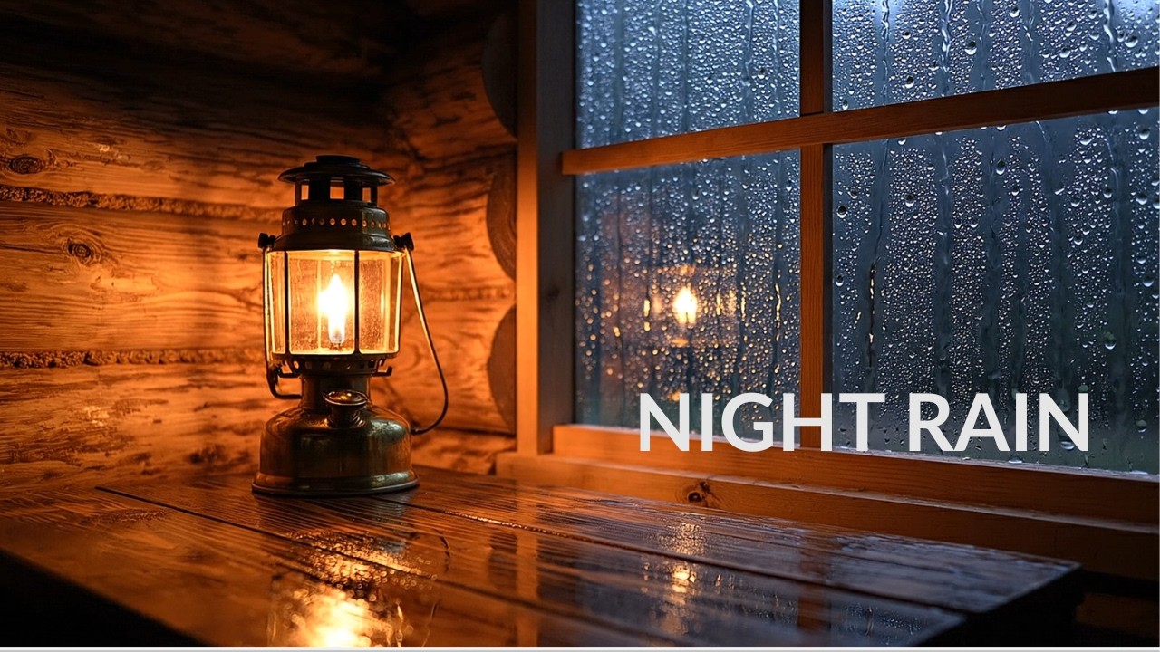Gentle Rain in a Forest Cabin 🌧️  Relaxing Sleep Sounds  1 5H