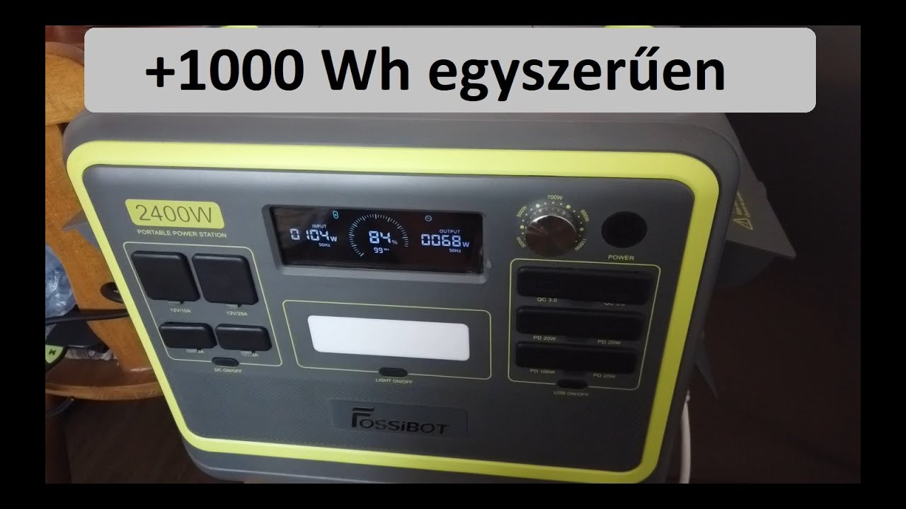 Fossibot F2400 kapacitás bővítés egyszerűen, szükséghelyzetben.