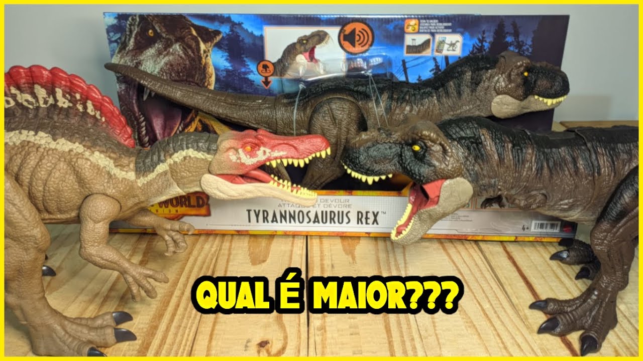 Dinossauros Grandes T Rex Thrash N Devour Jurassic World Dominion Mattel