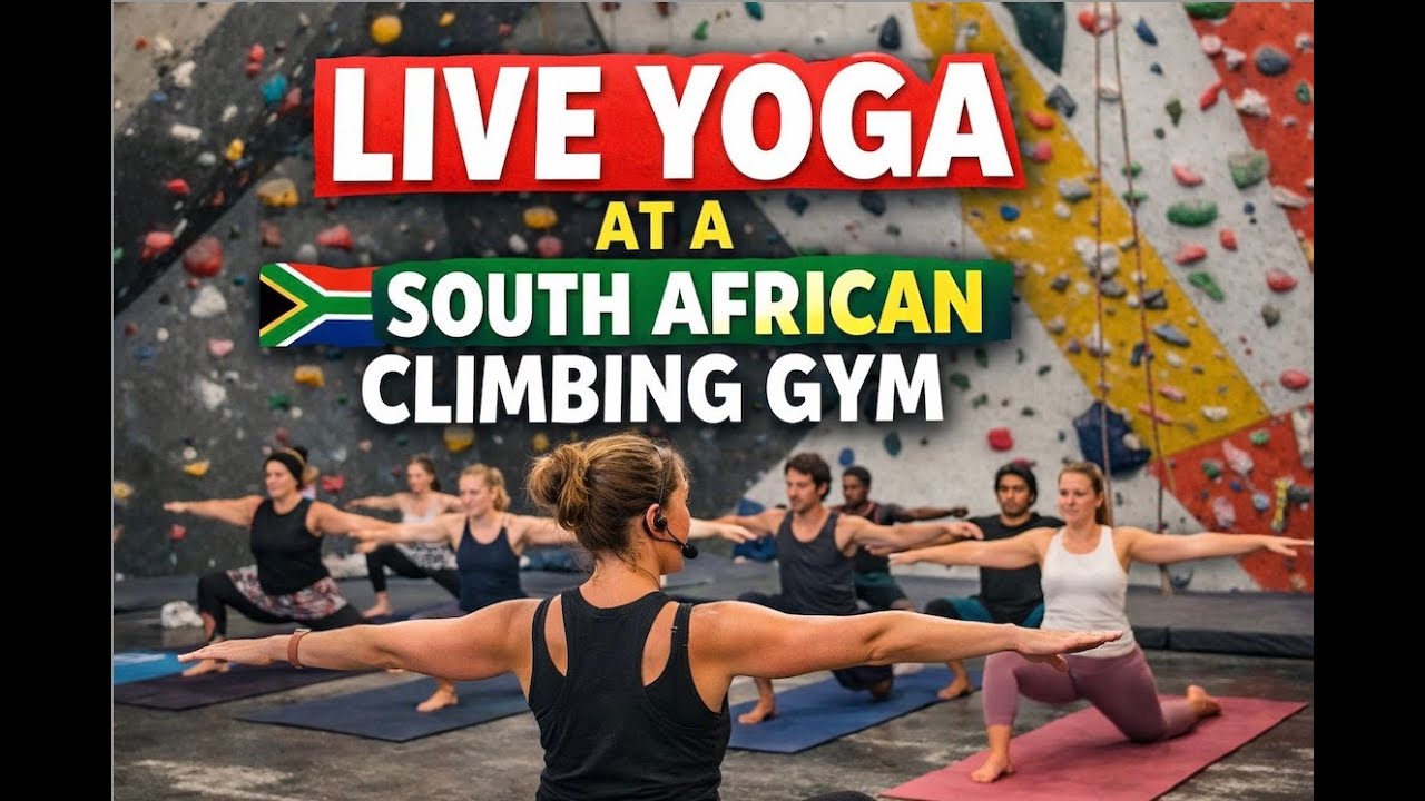 Real 1-hour Yoga Class at a Climbing Gym (Johannesburg, South Africa🇿🇦) | Hatha Flow
