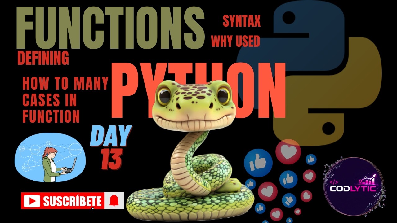 function ,why use  , cases ,defining #CODLYTIC #Python #Coding #Analytics #PythonVideo #Programming