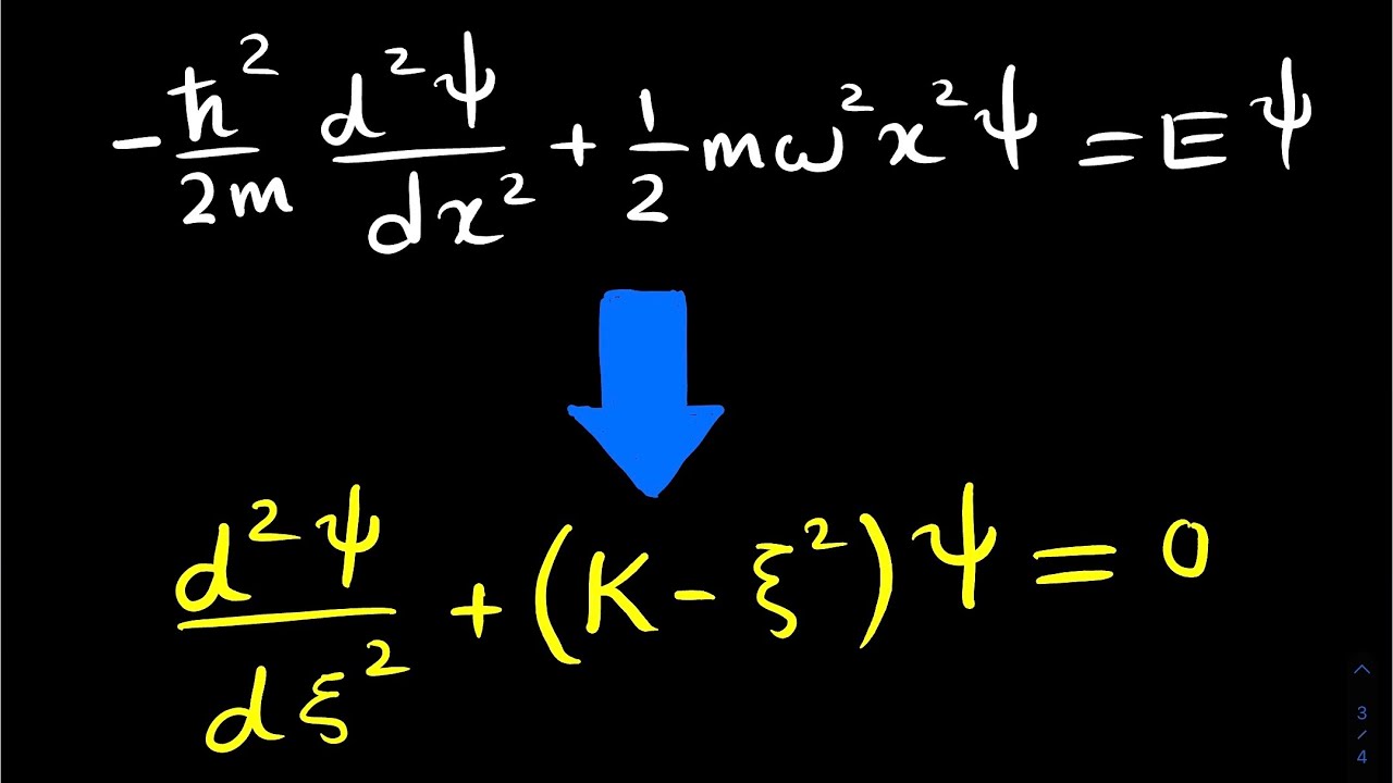 بی‌بعد کردن معادله‌ی شرودینگر نوسانگر هماهنگ | مکانیک کوانتومی ۱ (۲-۲۷)