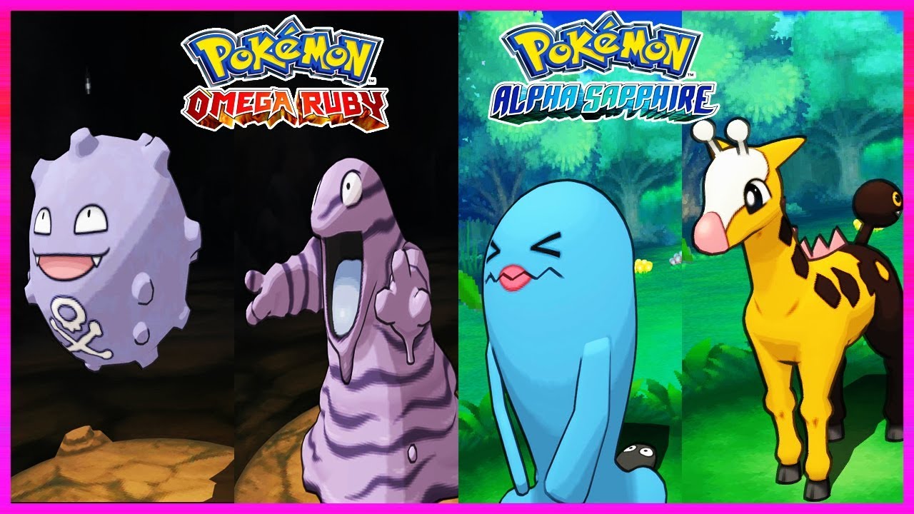 Pokemon OmegaRuby & AlphaSapphire - Koffing ,Grimer,Wobbuffet & Girafarig Locations