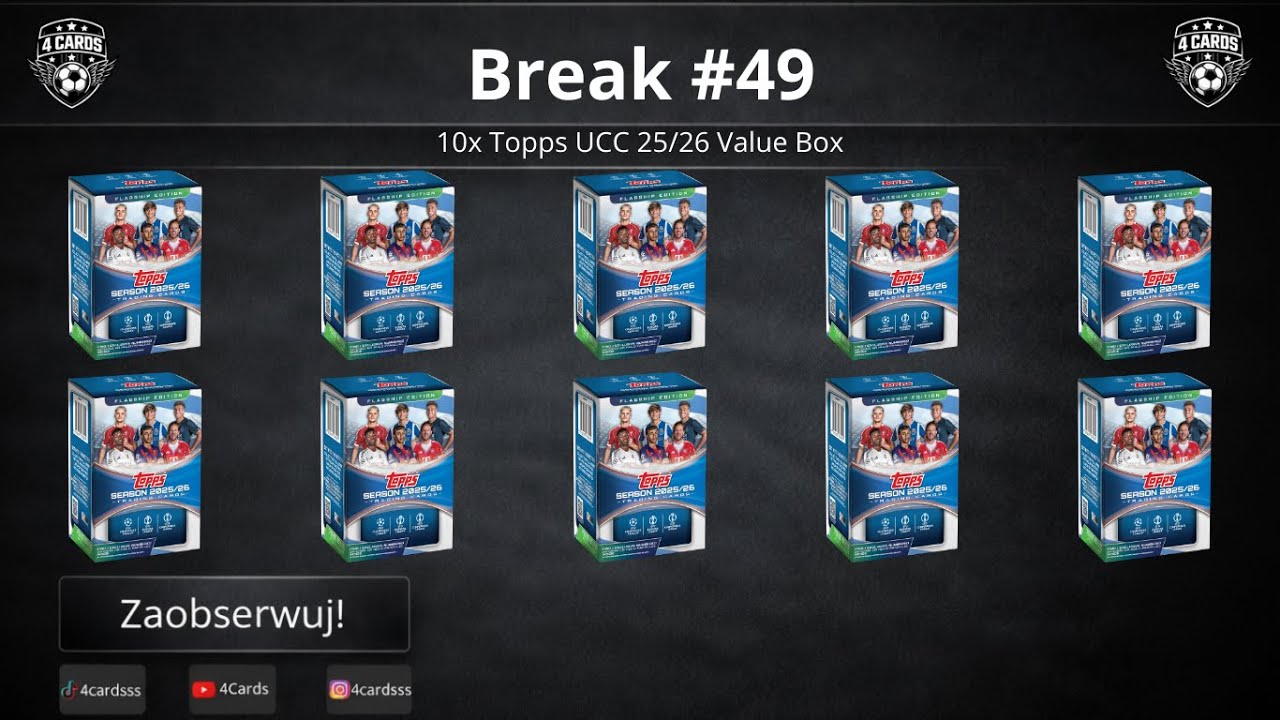 LIVE BREAK #49 ⚽ |10x Topps UCC 25/26 Value Box – otwieramy na żywo 🔴