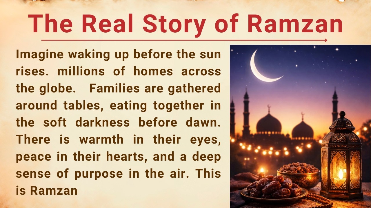 What Is The Real Story of Ramzan | Easy English Listening Practice