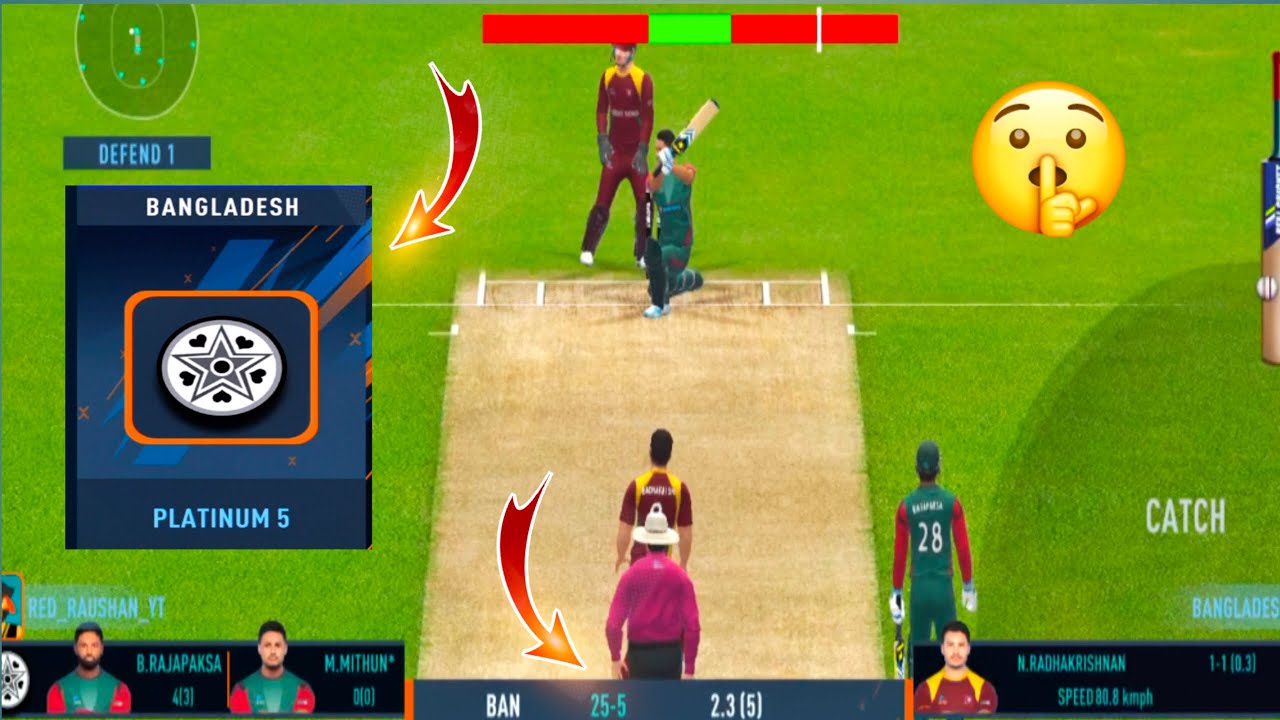 Destroying opponent my side platinum rank 😱👈 #cricket #ipl #gameplay 