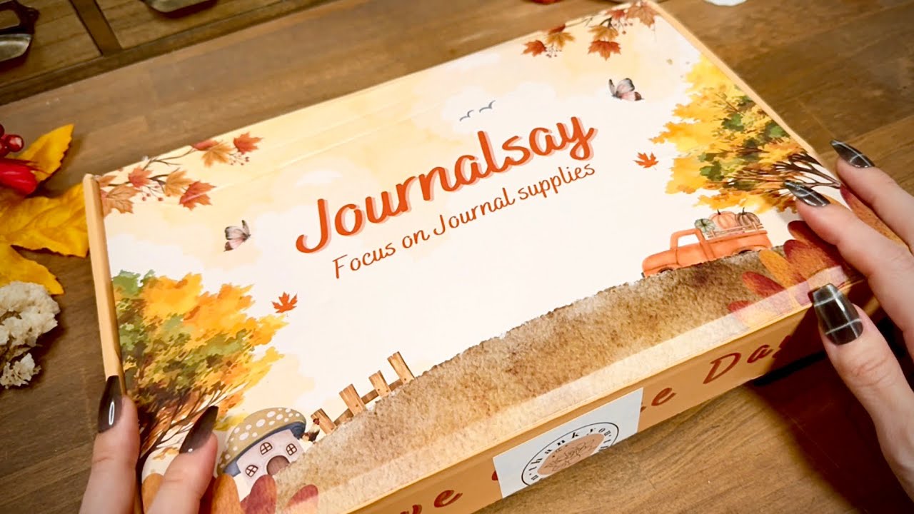 Unboxing｜journalsayの新商品を喋りながら開封していく♡｜実際のサイトも見せながら詳しくご紹介📱｜コラージュ素材、scrapbooking, paper sounds