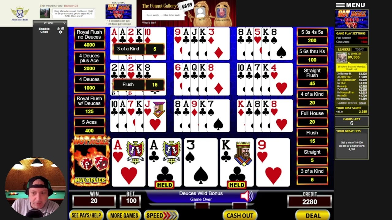 VIDEO POKER CONTEST EP. 5 - HOT ROLL POKER- Deuces Wild Bonus Poker