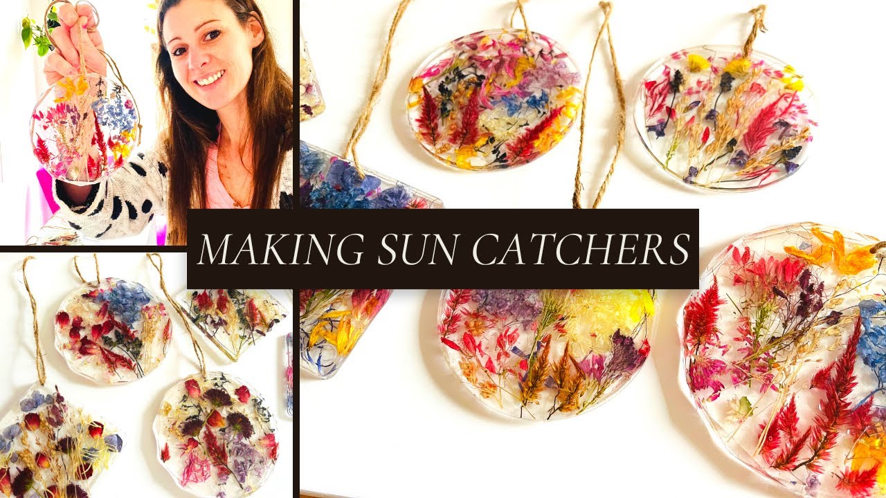 How to make pressed flower suncatchers #resin #garden
