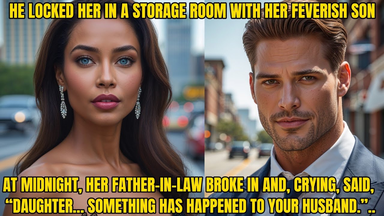 “Her Billionaire Husband Locked Her in the Storage Room—At Midnight, His Father Broke In With News