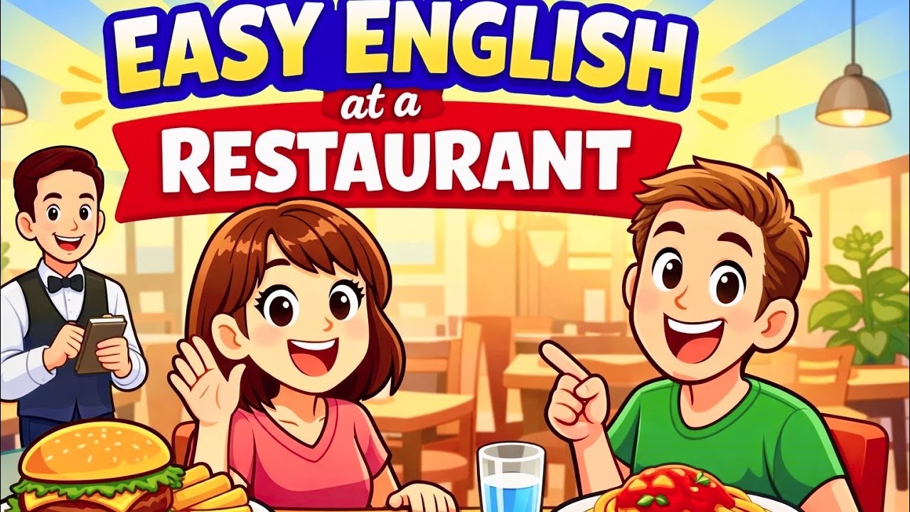 Learn English At The Restaurant 🍔 Easy Conversation For Beginners | English For Beginners 