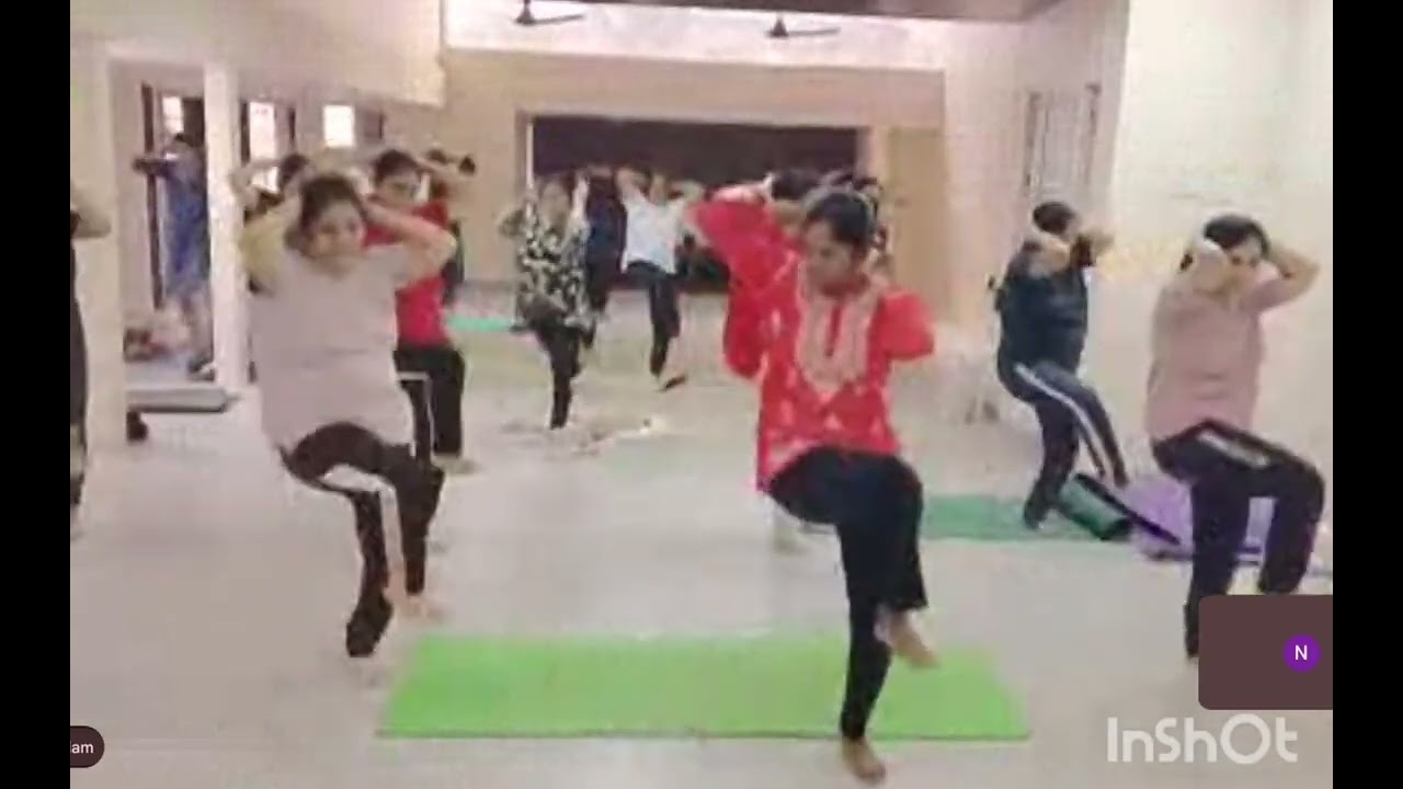 “Welcome to today’s online and offline yoga and aerobics workout