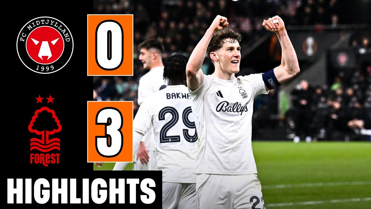 Midtjylland vs Nottingham Forest (0-3) Penalty Shootout | Europa League Highlights | Ryan Yates Goal