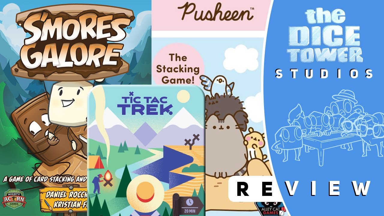 Three Kids Game Reviews   Pusheen Stacking Game, Tic Tac Trek, S'mores Galore